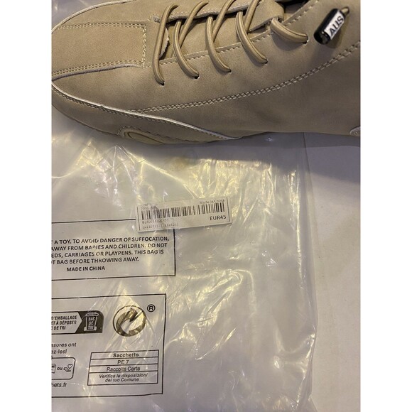 Salkin Men’s Fashion Tan Sneakers. Italian Leather.  EU 45. Size 12 main image 8